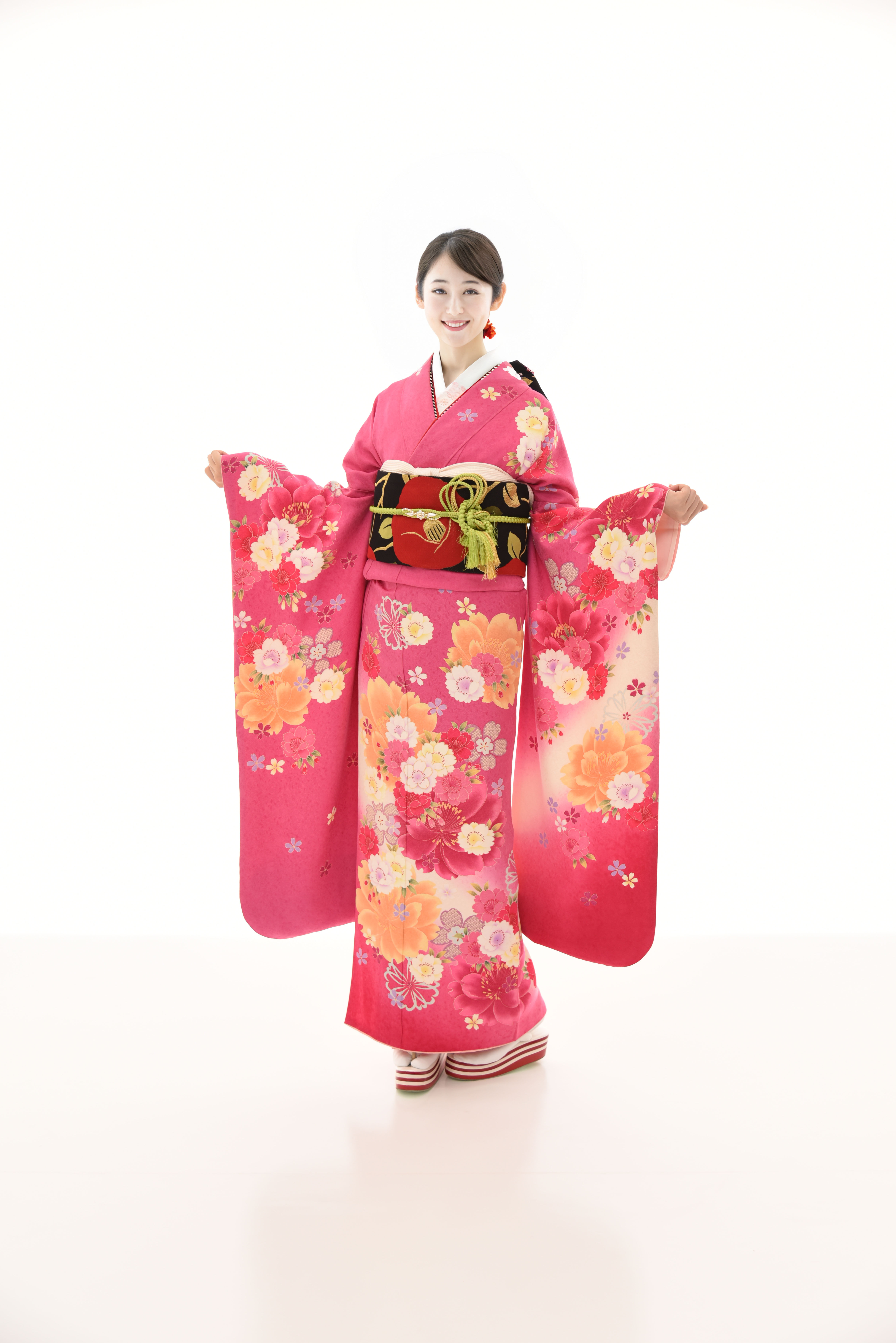 【振袖/着物/通販レンタル】グラマラス　ピンクL