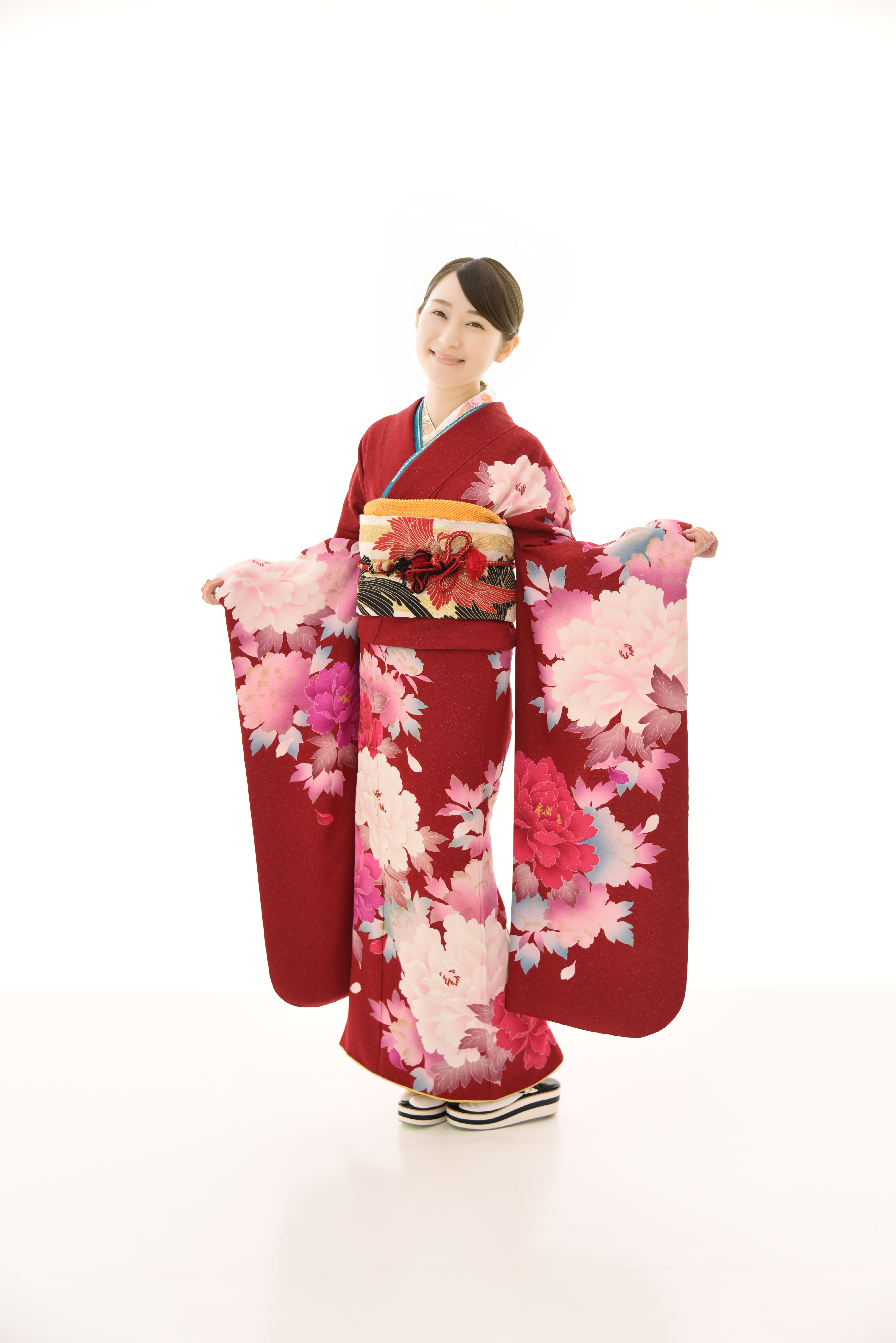 【振袖/着物/通販レンタル】グラマラス　赤L